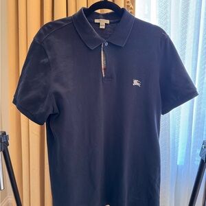Men’s Burberry Dark Blue Polo Shirt